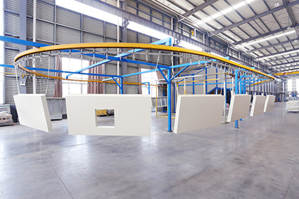 Metal surface coating production line